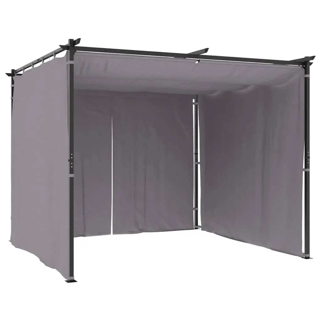 Outdoor Gazebo with Curtains 3x3 m