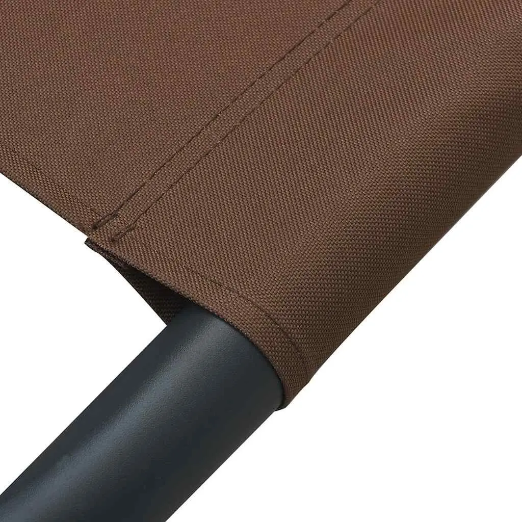 Outdoor Sun Lounger Bed Oxford Fabric Size Brown