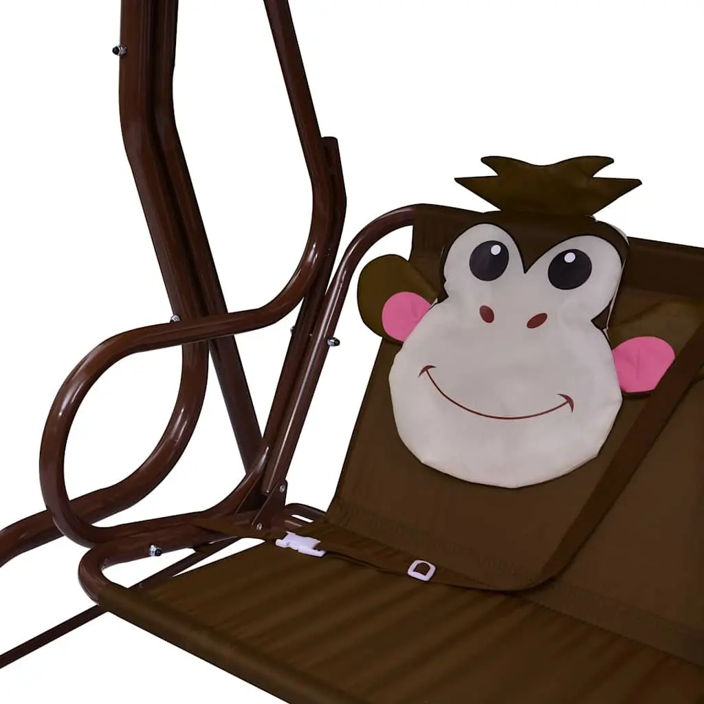 Kids Swing Bench with Sunshade Canopy