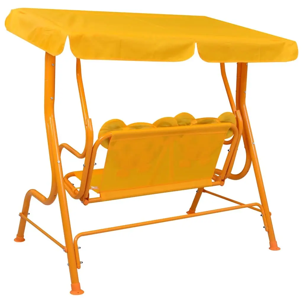Kids Swing Bench Steel 115x75x110cm Yellow