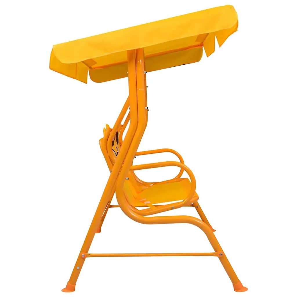 Kids Swing Bench Steel 115x75x110cm Yellow