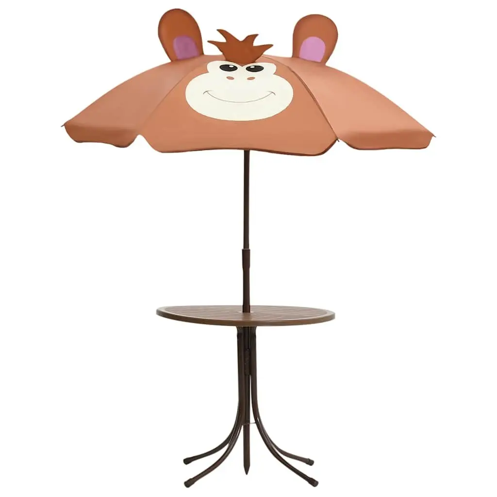 Kids Garden Bistro Set with Parasol and Chairs
