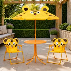 Durable Kids Garden Bistro Set 3 Piece Yellow Furniture