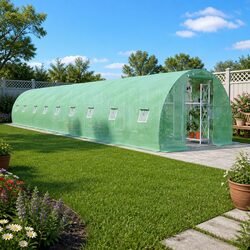 Durable 45 m² Greenhouse with Sturdy Steel Frame