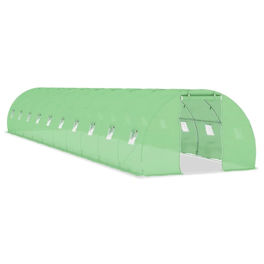 Greenhouse PE Mesh Fabric 15x3x2 m Green