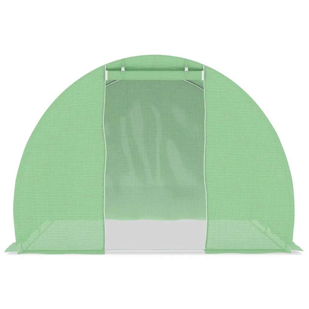 Greenhouse PE Mesh Fabric 3x2x2m Green Galvanised Steel Frame
