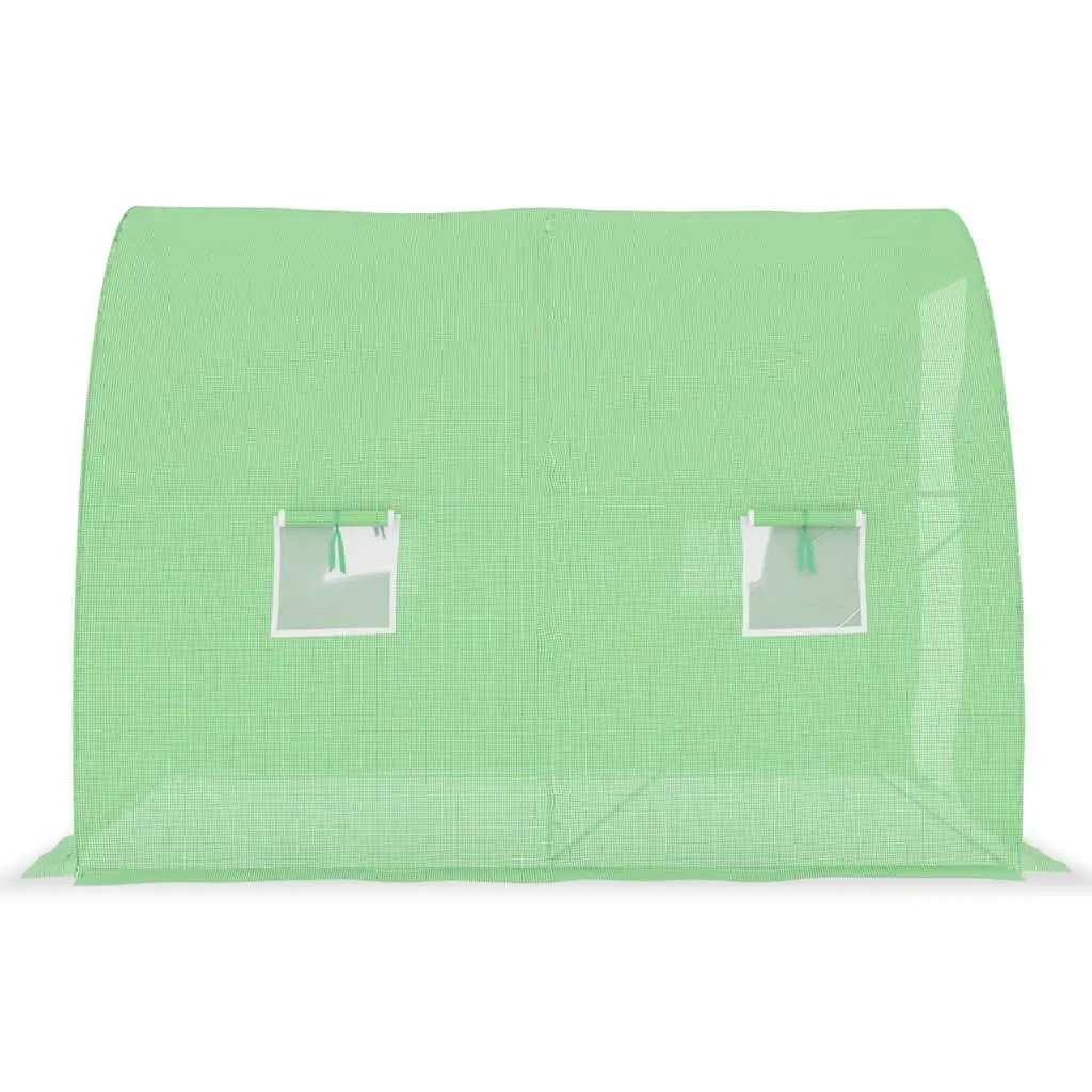Greenhouse PE Mesh Fabric 3x2x2m Green Galvanised Steel Frame