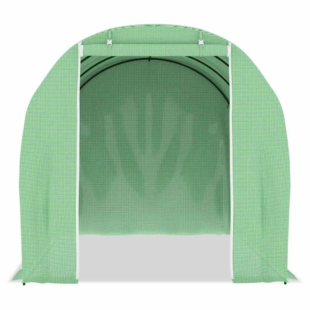 Greenhouse Galvanised Steel Frame PE Mesh 6.86 m² Green