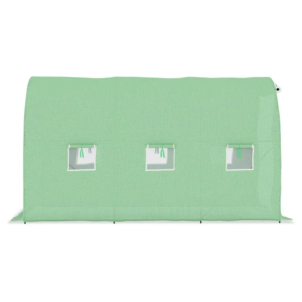 Greenhouse Galvanised Steel Frame PE Mesh 6.86 m² Green