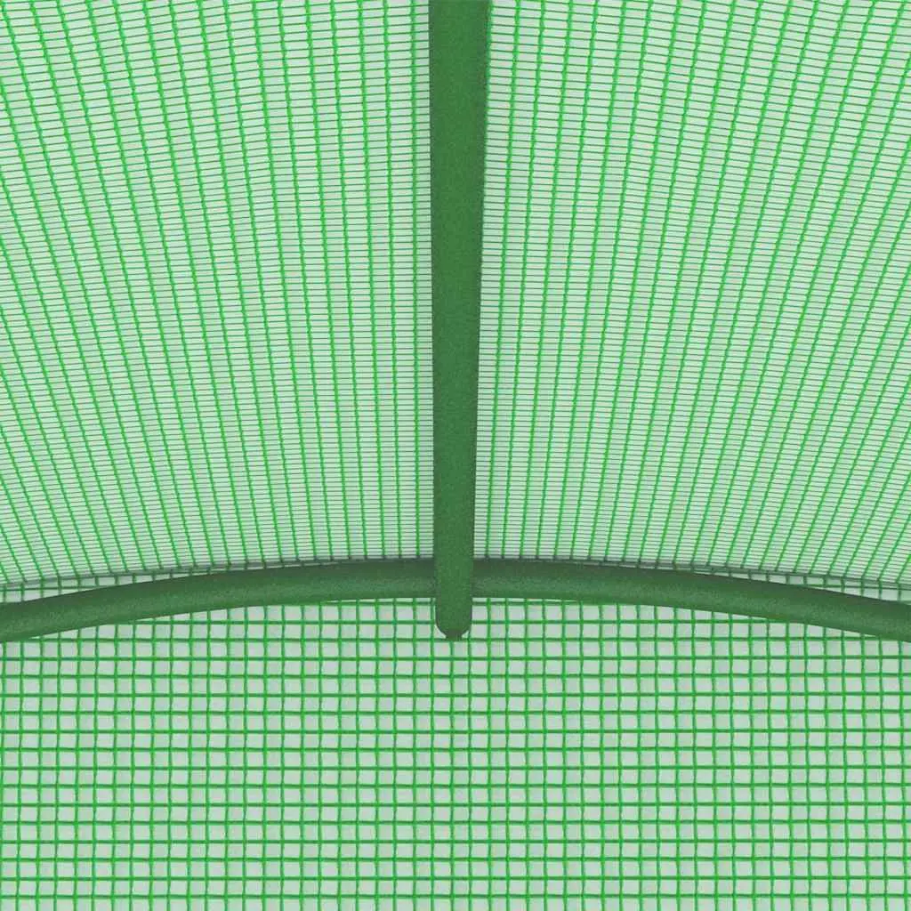 Greenhouse Galvanised Steel Frame PE Mesh 6.86 m² Green
