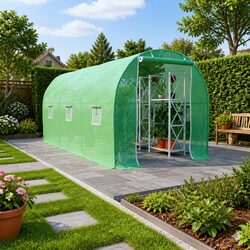 Durable Greenhouse 9 m² with Ventilation Windows