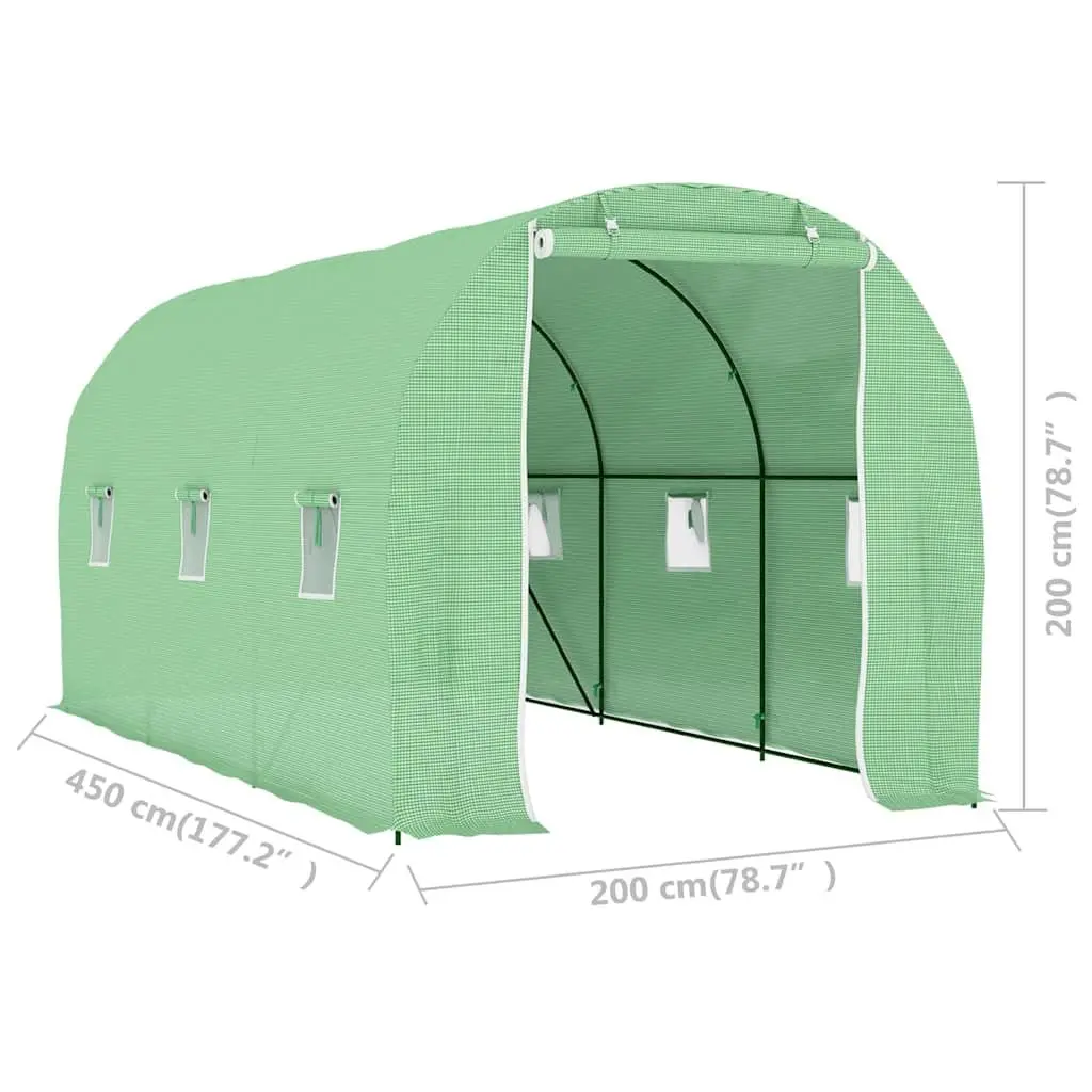 Greenhouse 9 m² with Ventilation Windows