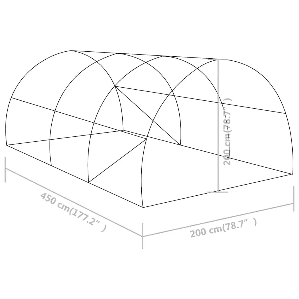 Greenhouse 9 m² with Ventilation Windows