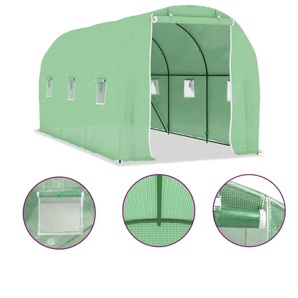 Greenhouse 9 m² with Ventilation Windows