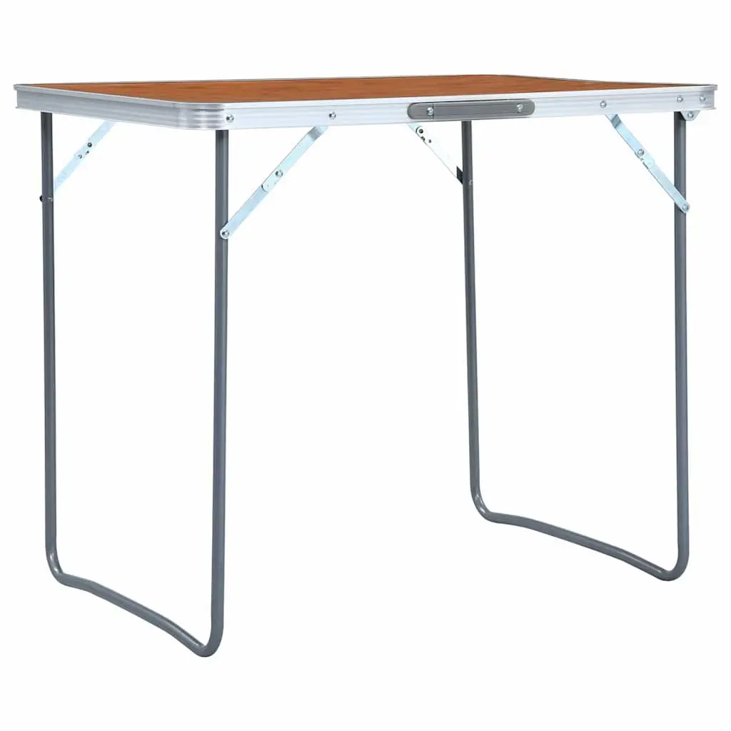 Portable Outdoor Picnic Table with Metal Frame