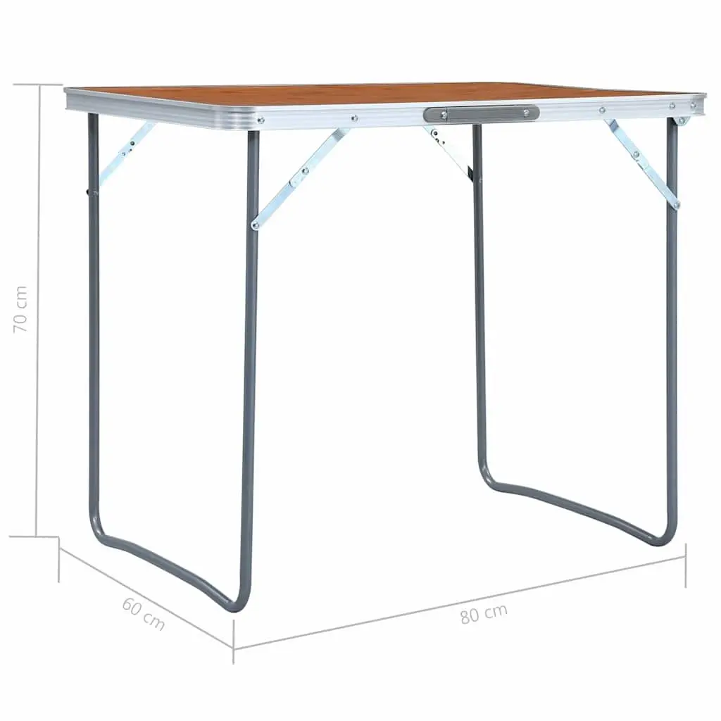 Portable Outdoor Picnic Table with Metal Frame
