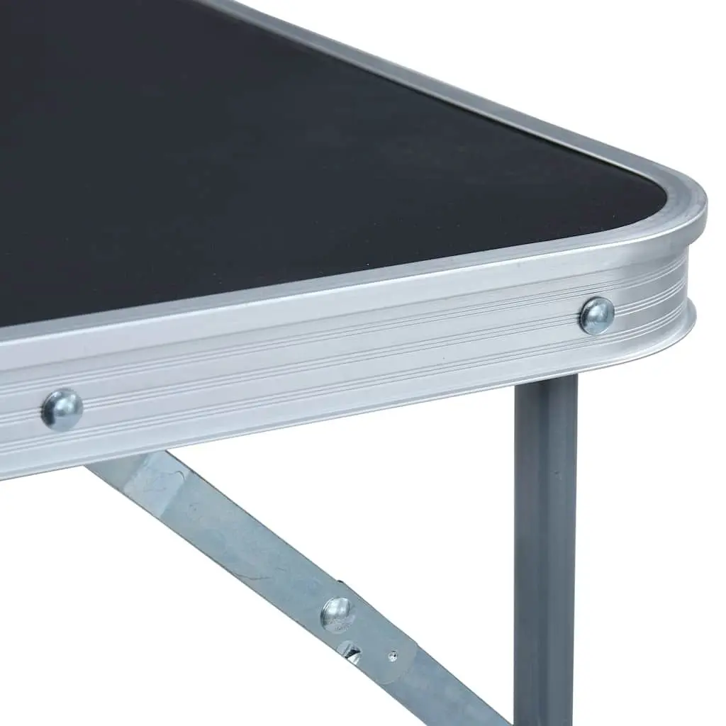 Grey Foldable Camping Table 80x60cm