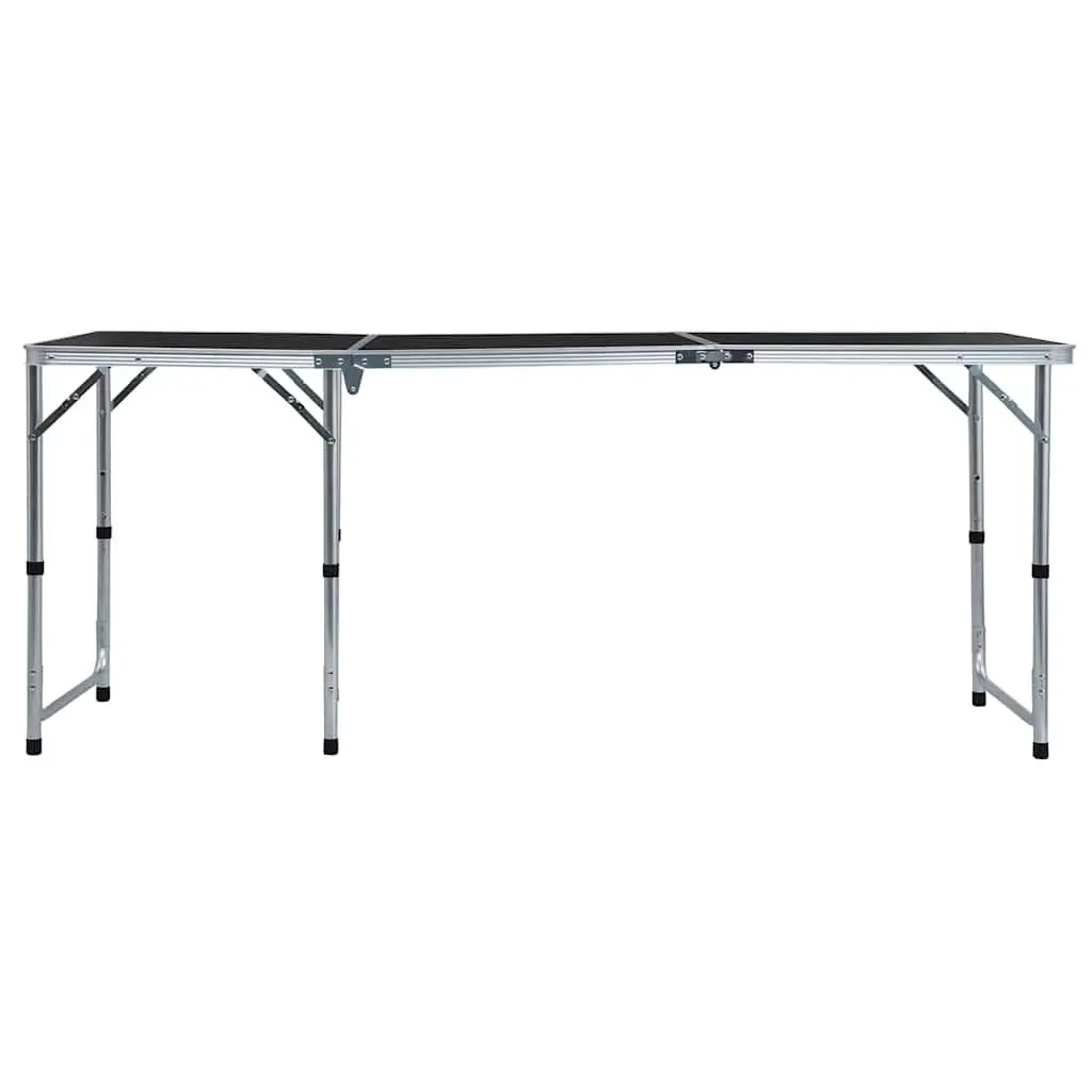 Adjustable Height Foldable Camping Table in Grey