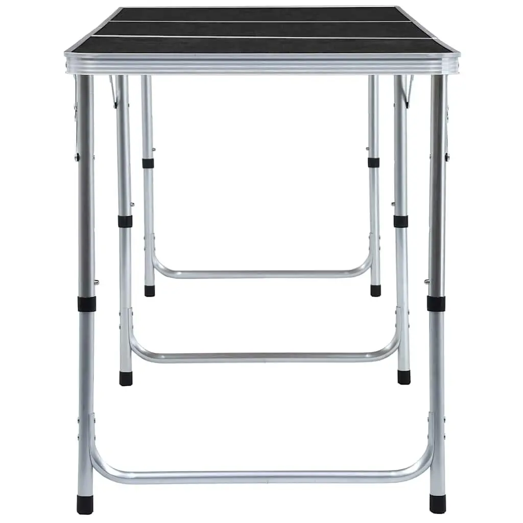 Adjustable Height Foldable Camping Table in Grey