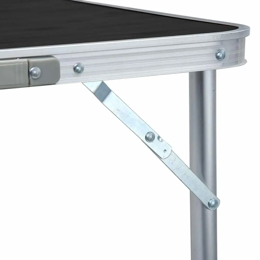 Adjustable Height Foldable Camping Table in Grey