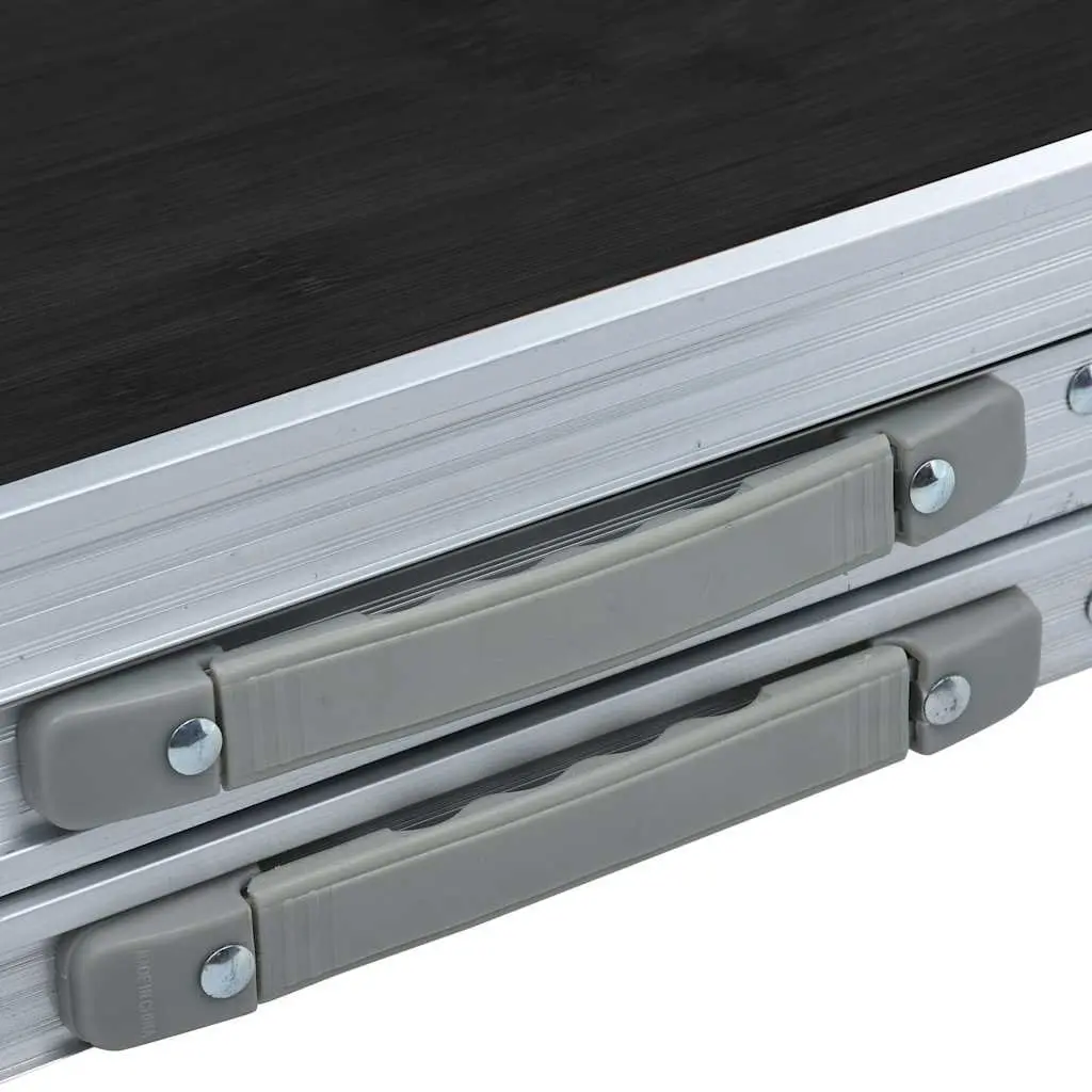 Adjustable Height Foldable Camping Table in Grey