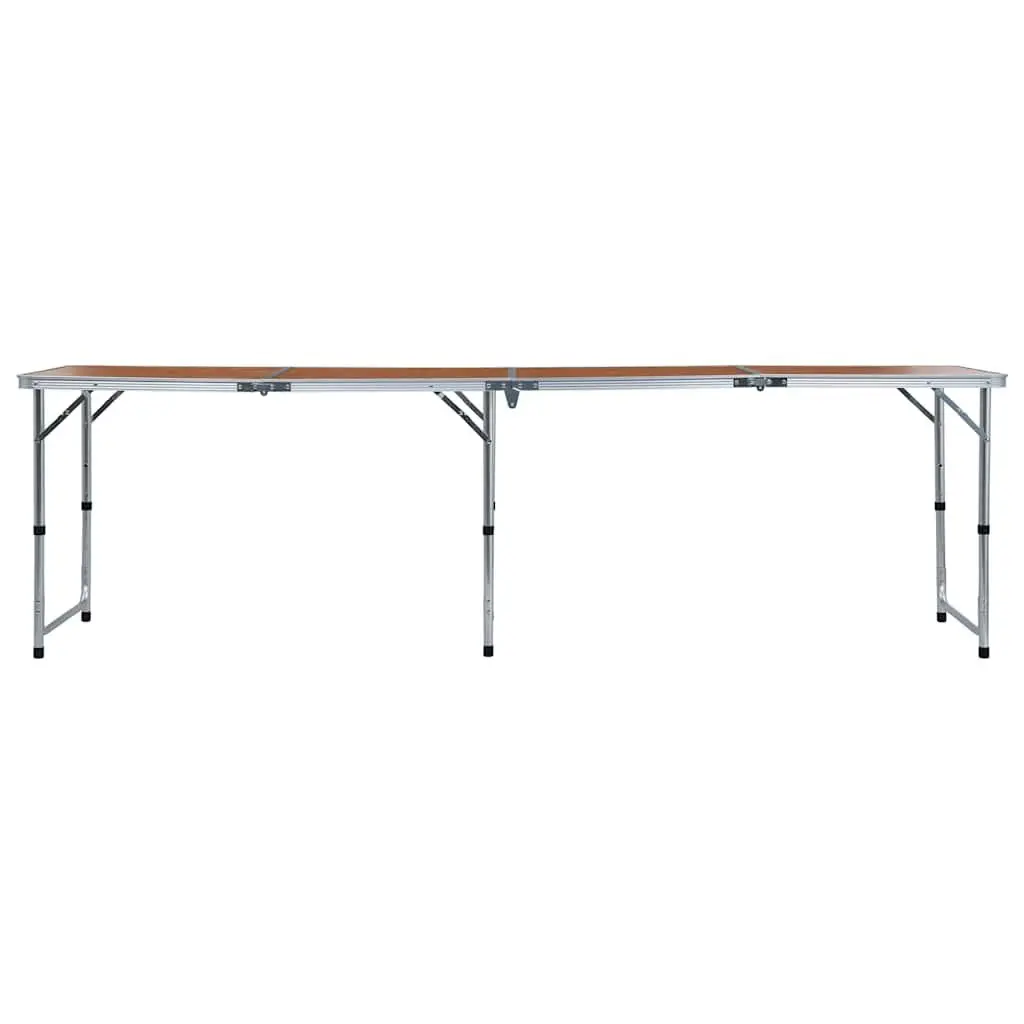 Adjustable Height Camping Table 240x60 cm Portable