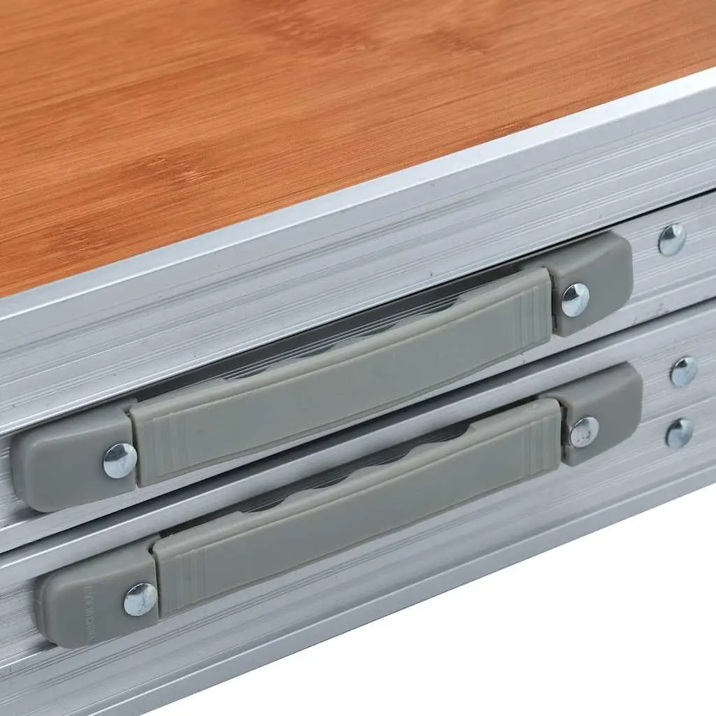Adjustable Height Camping Table 240x60 cm Portable