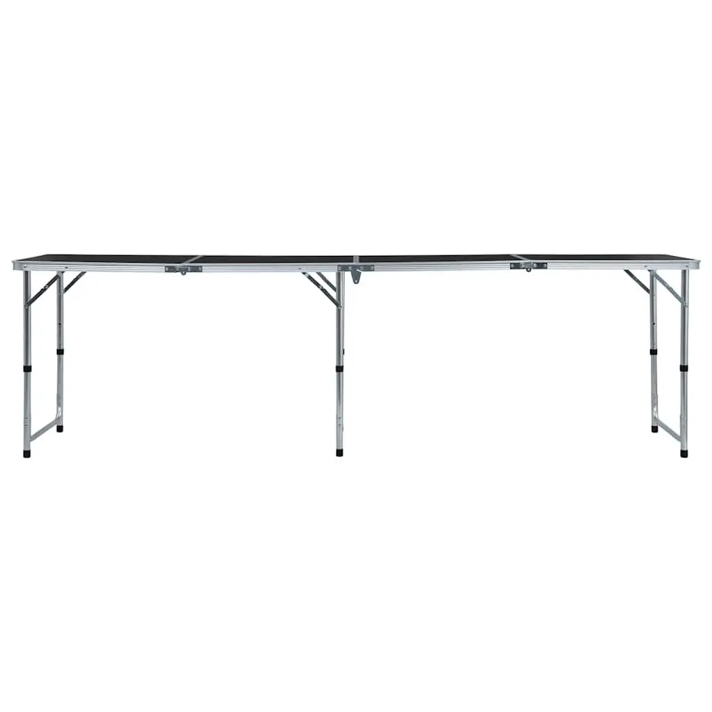 Adjustable Height Grey Camping Table for Outdoor Use
