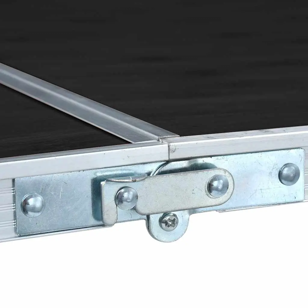 Adjustable Height Grey Camping Table for Outdoor Use