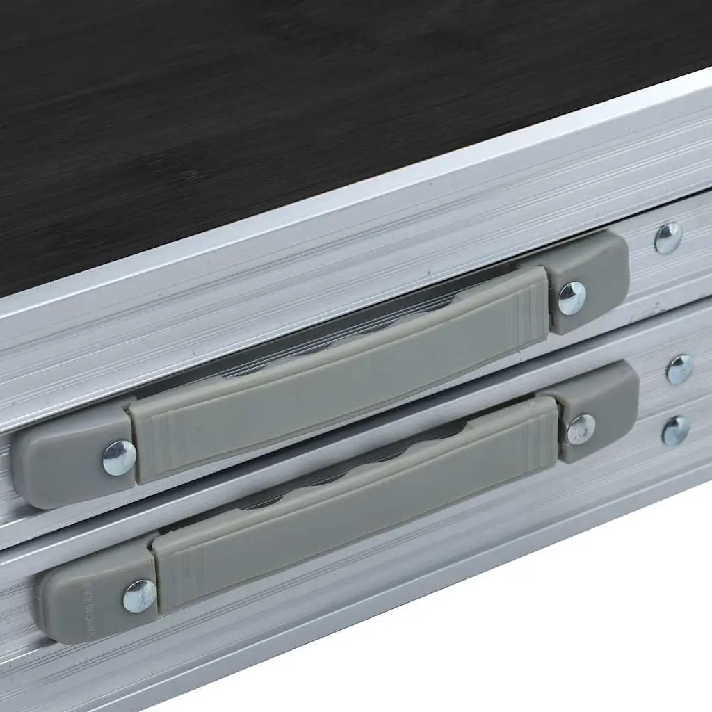 Adjustable Height Grey Camping Table for Outdoor Use