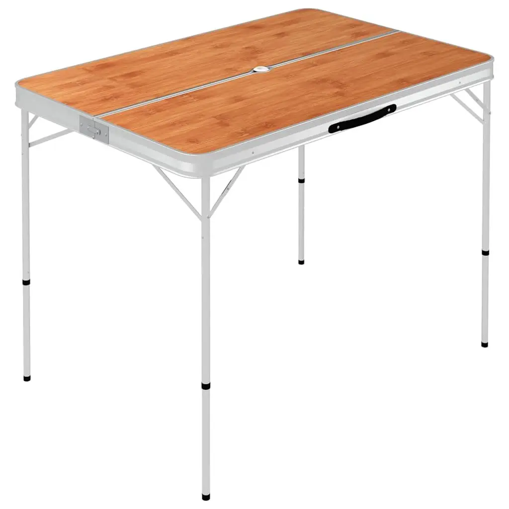 Folding Camping Table Set with Integrated Benches