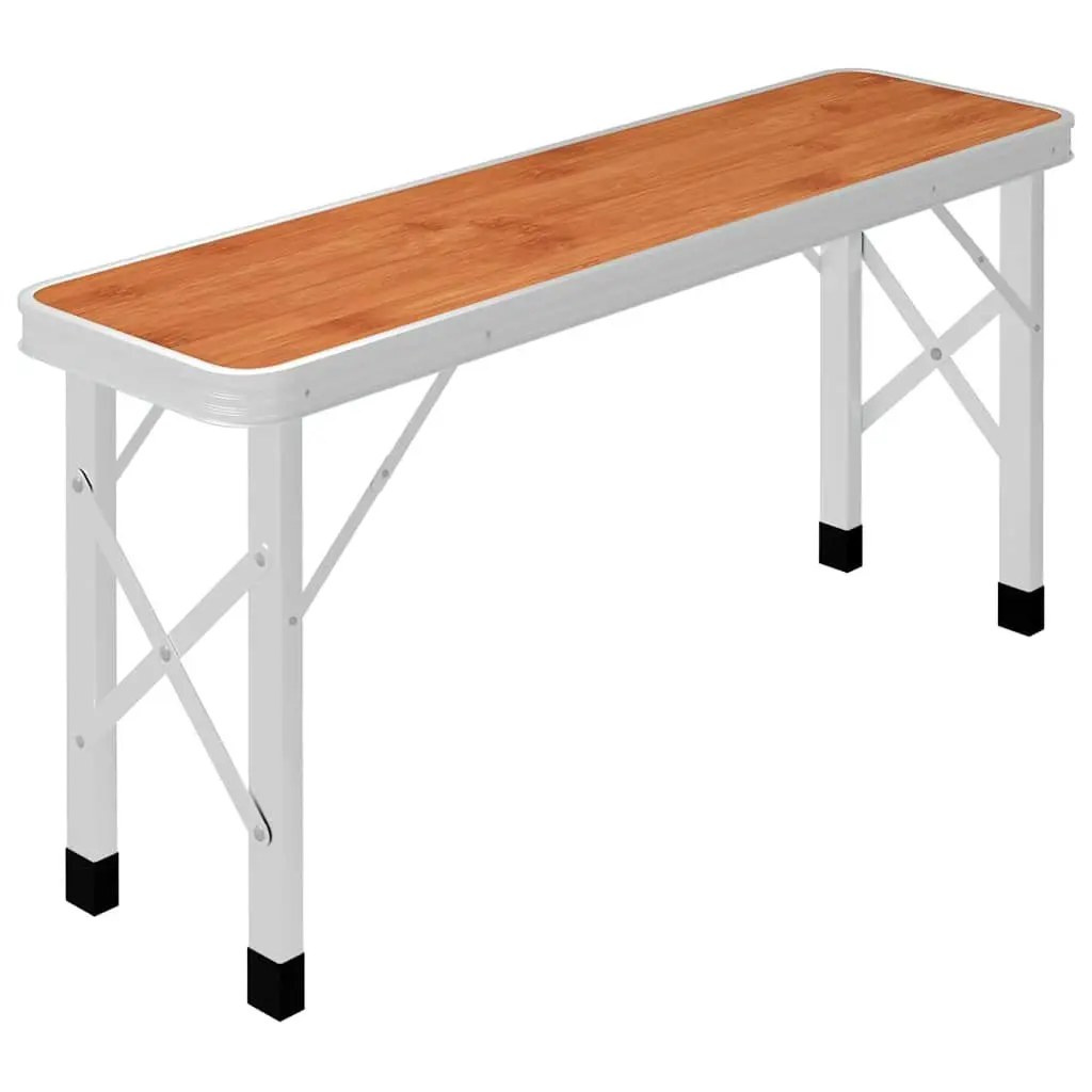 Folding Camping Table Set with Integrated Benches
