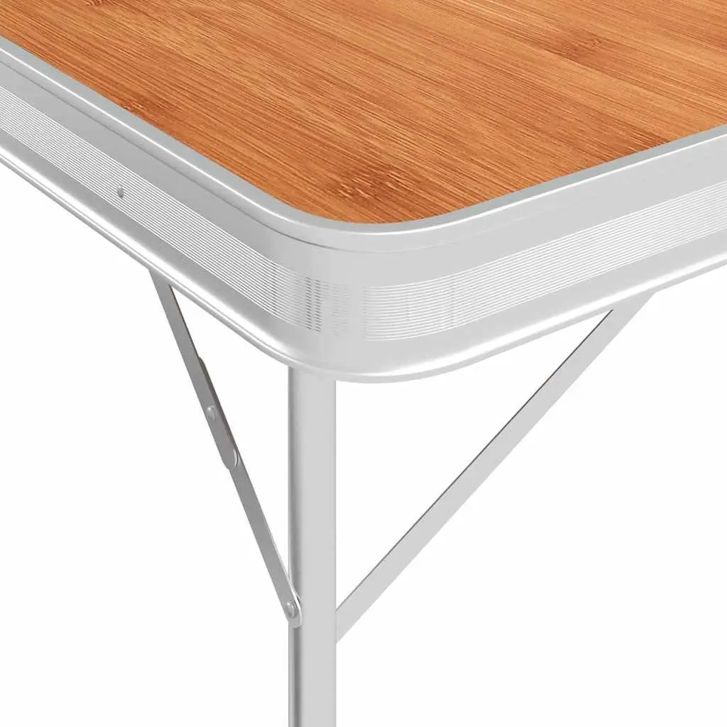 Folding Camping Table Set with Integrated Benches