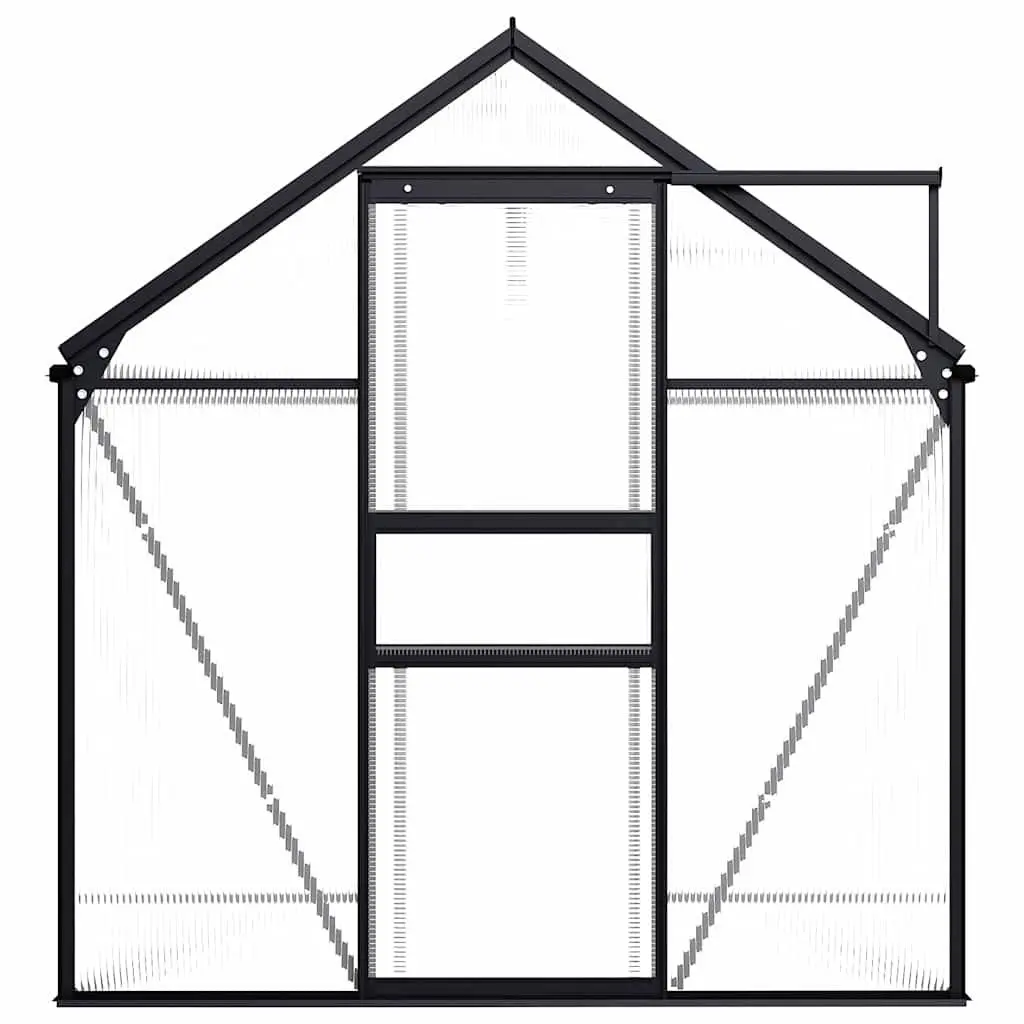 Anthracite Greenhouse with Polycarbonate Panels