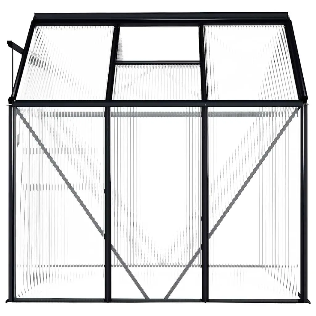 Anthracite Greenhouse with Polycarbonate Panels