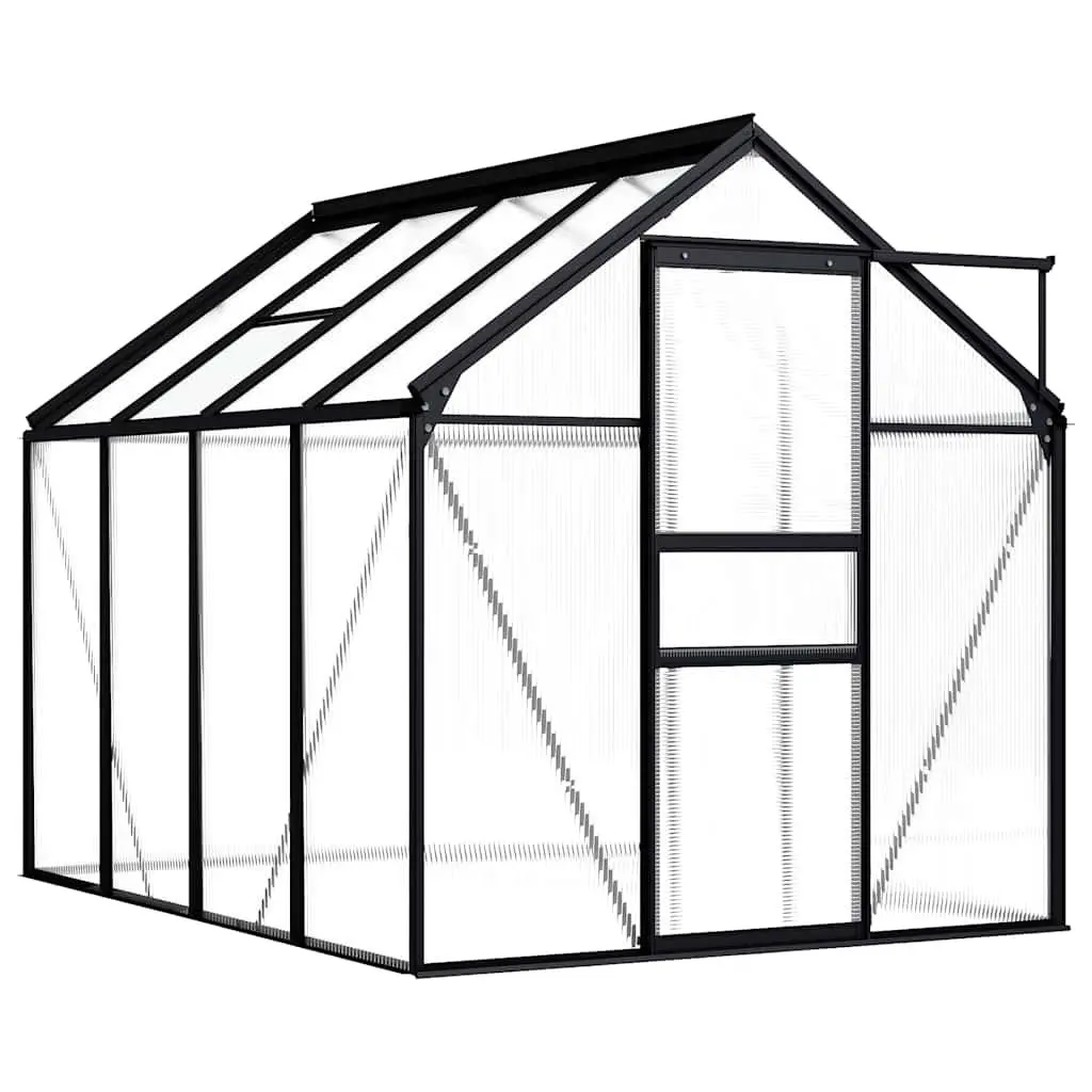 Greenhouse with Anthracite Polycarbonate Panels