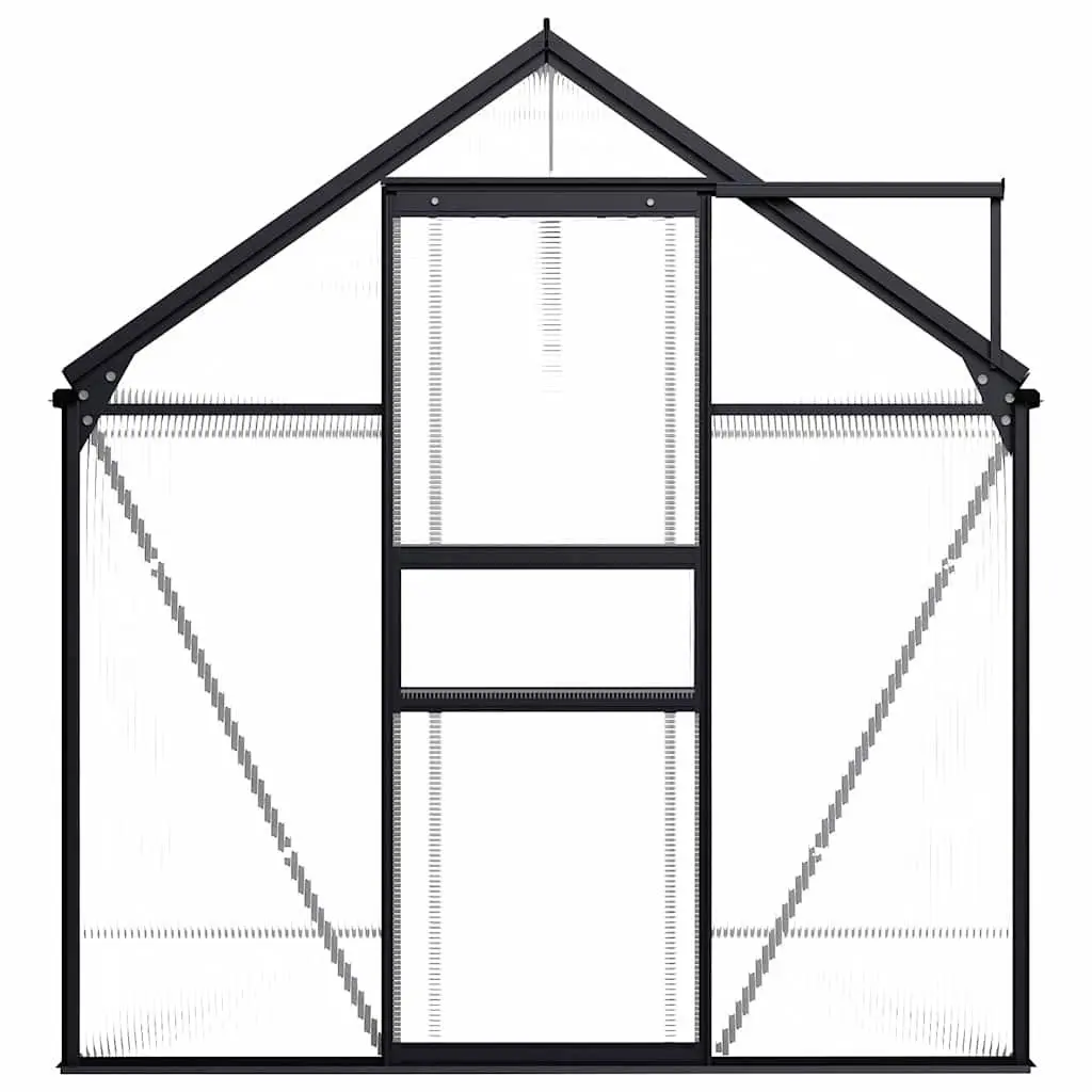 Greenhouse with Anthracite Polycarbonate Panels