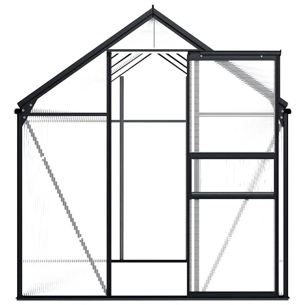 Greenhouse with Anthracite Polycarbonate Panels