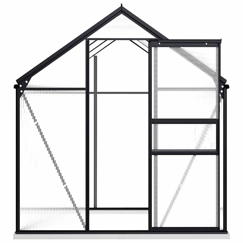 Anthracite Greenhouse with Base Frame and UV Panels