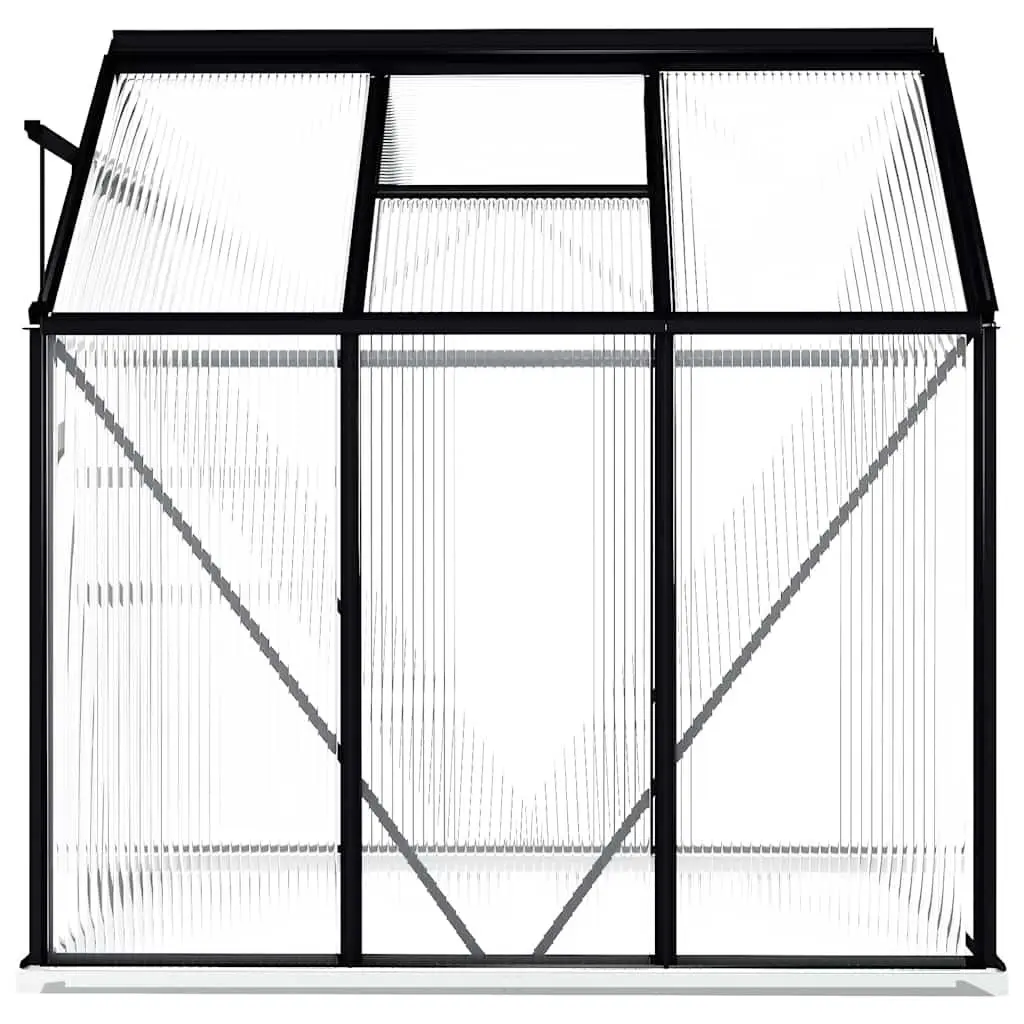 Anthracite Greenhouse with Base Frame and UV Panels