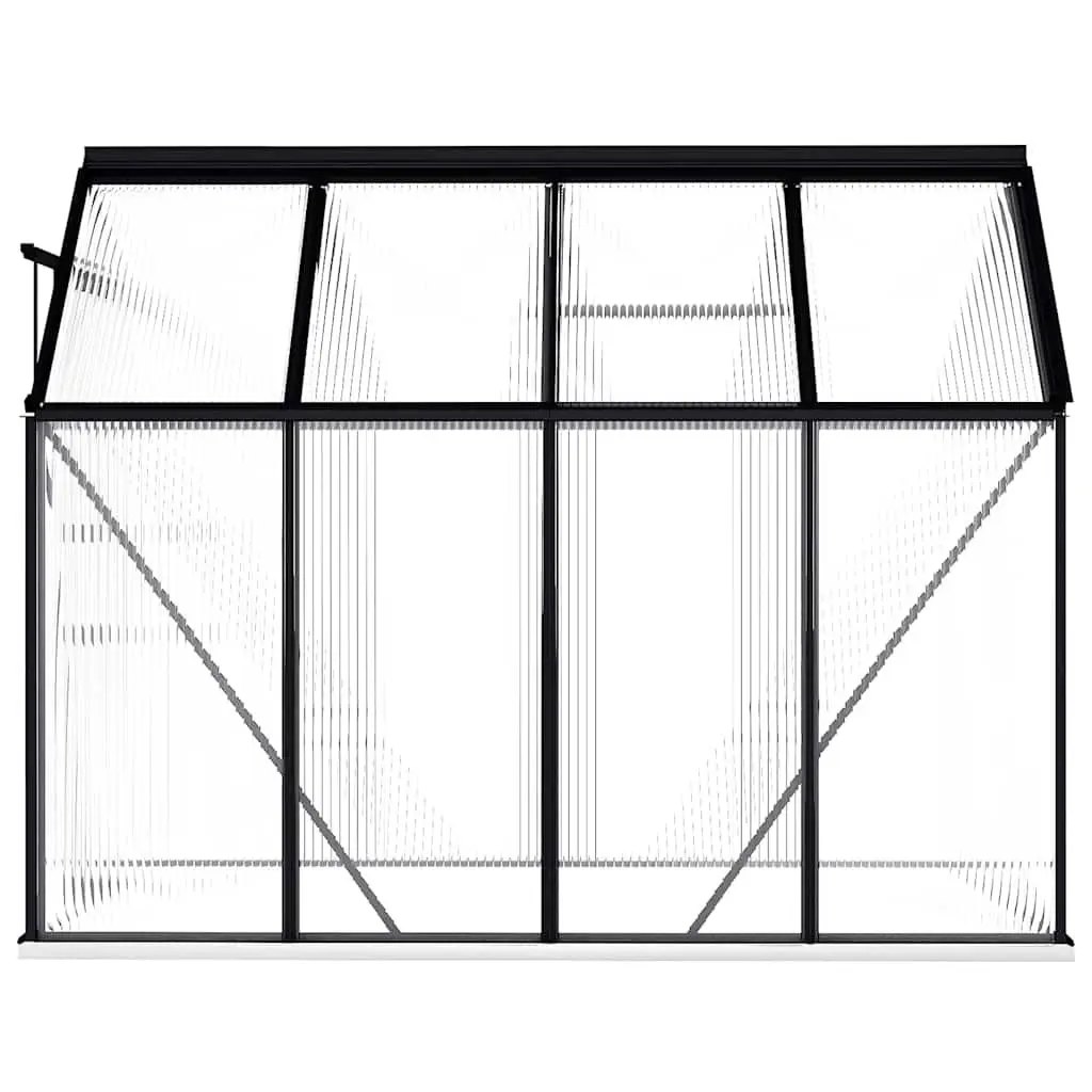 Greenhouse with Base Frame Anthracite Polycarbonate UV Resistant Thermally