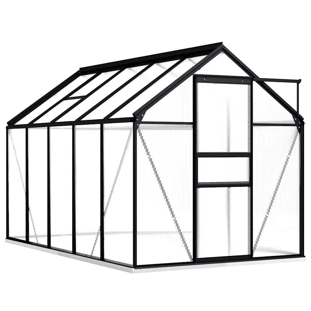 Anthracite Aluminium Greenhouse 5.89m² with UV Panels