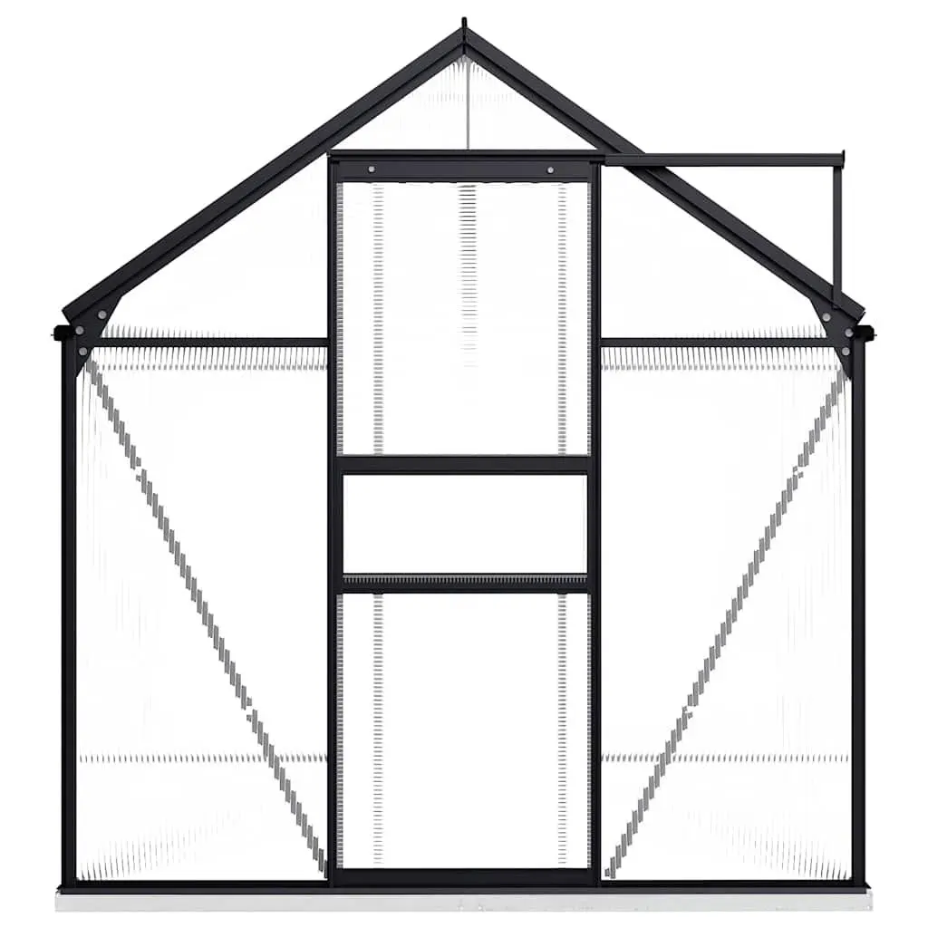 Anthracite Aluminium Greenhouse 5.89m² with UV Panels
