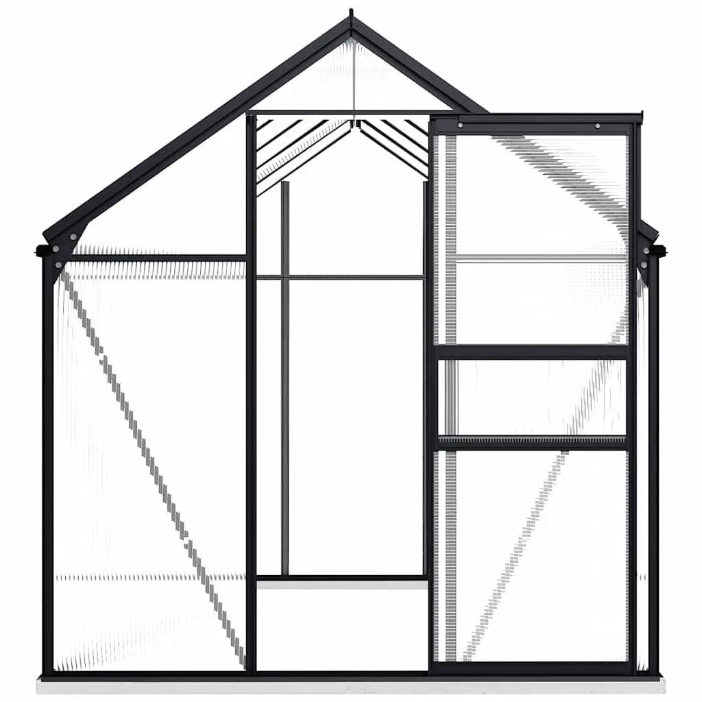Anthracite Aluminium Greenhouse 5.89m² with UV Panels