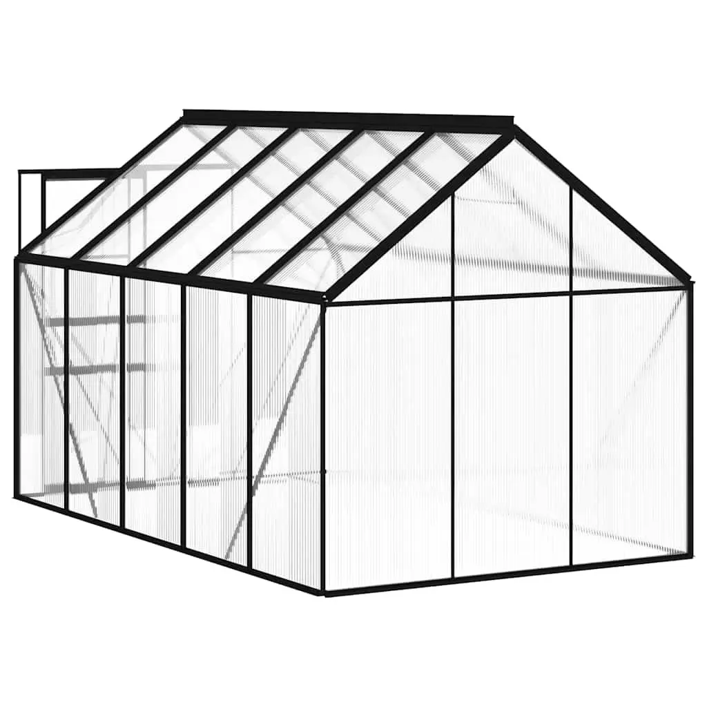 Anthracite Aluminium Greenhouse 5.89m² with UV Panels