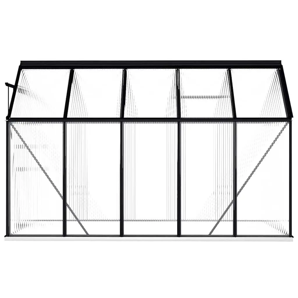 Anthracite Aluminium Greenhouse 5.89m² with UV Panels