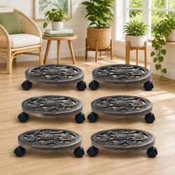30cm Durable Plant Trolleys - 6 Pack with Casters
