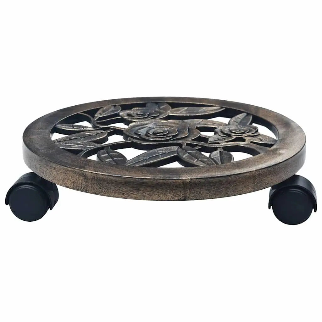 Plant Trolleys 6 Pack 30cm Rolling Casters Garden Pot Stand Caddies