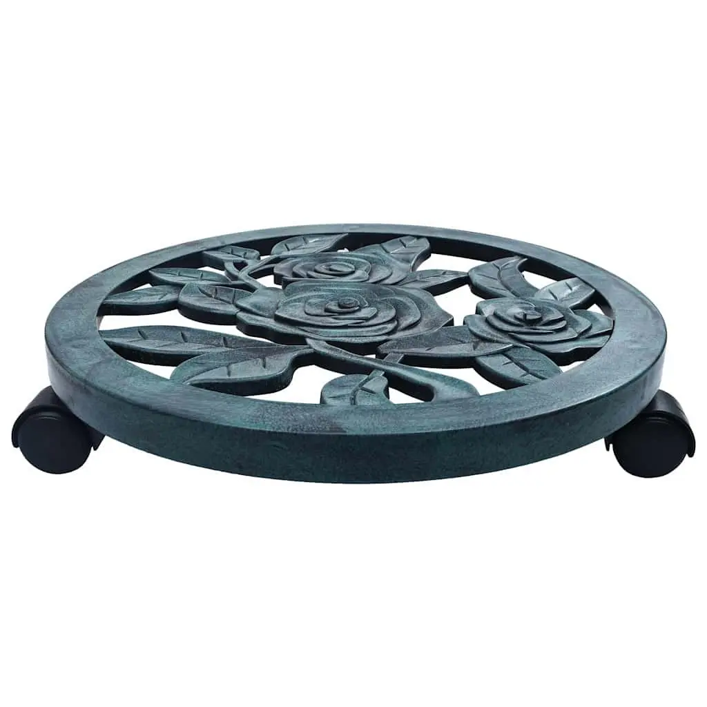 Green Plant Trolleys 6 Piece Set with Casters