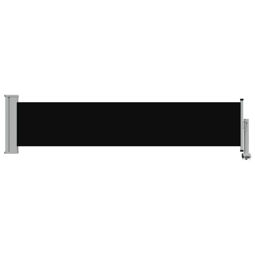 Retractable Side Awning Polyester 60x300 cm Black